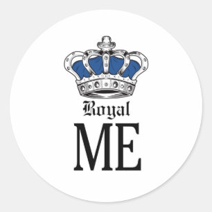 Sticker Rond Royal Me - Bleu