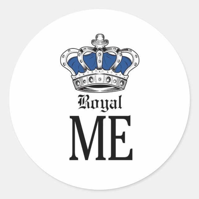 Sticker Rond Royal Me - Bleu (Devant)