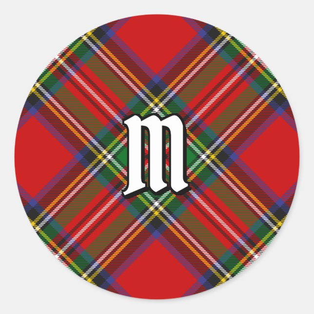 Sticker Rond Royal Stewart Tartan (Devant)