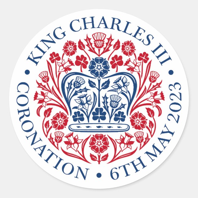 Sticker Rond Royaume-Uni III Charles Memorabilia Kings (Devant)
