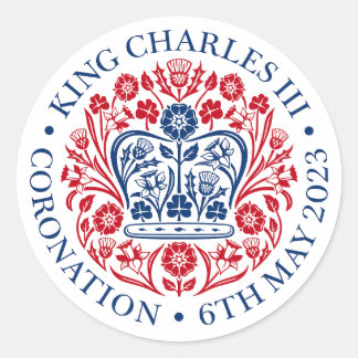 Sticker Rond Royaume-Uni III Charles Memorabilia Kings