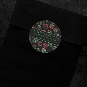 Sticker Rond RPG Dice   Red and Green Tabletop PnP Role Player