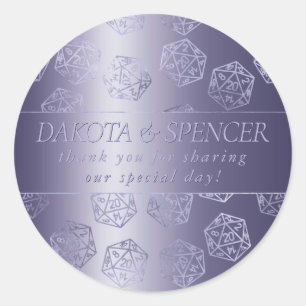 Sticker Rond RPG Luxe   Gamer Tabletop Imaginaire violet person