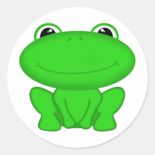 Sticker Rond Rrrribbit ! Green Froggie