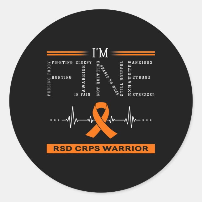 Sticker Rond Rsd Crps Guerrier Je vais bien (Devant)