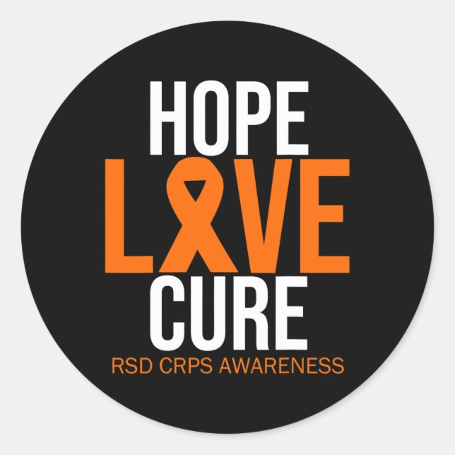 Sticker Rond Rsd Crps Sensibilisation Espérance Amour Cure Figh (Devant)