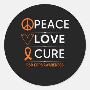 Sticker Rond RSD RCPS Sensibilisation Paix Amour Cure Fighter O