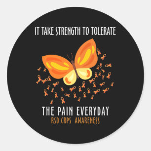 Sticker Rond RSD SCRC Mois de sensibilisation Costume Papillon