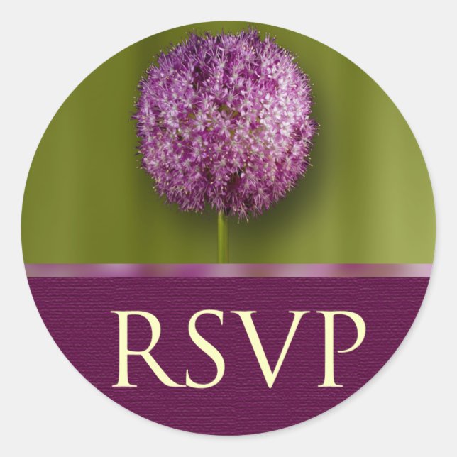 Sticker Rond RSVP Mariage Anniversaire Et Enveloppe Événement S (Devant)