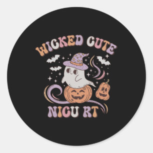Sticker Rond Rt Halloween Ghost Éffrayant Respiratory Therapy P