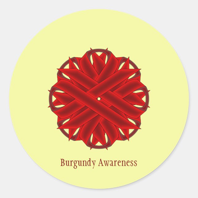 Sticker Rond Ruban aux fleurs de Bourgogne par Kenneth Yoncich (Devant)
