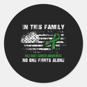 Sticker Rond Ruban Bile Duct Cancer Awareness Guerrier Américai