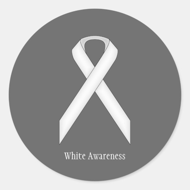 Sticker Rond Ruban blanc standard par Kenneth Yoncich (Devant)