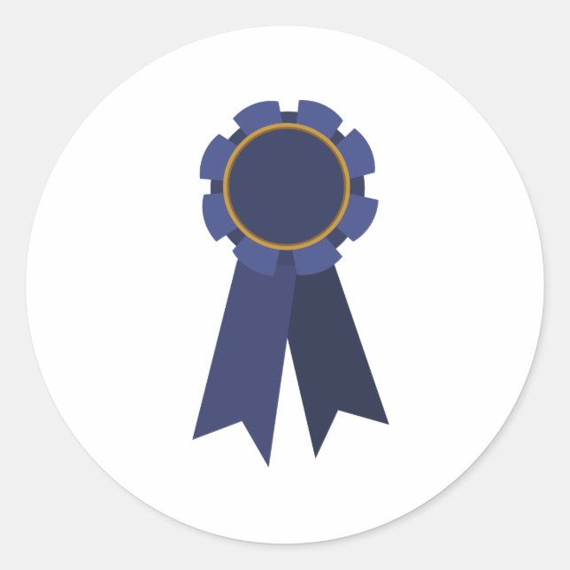 Sticker Rond Ruban bleu (Devant)