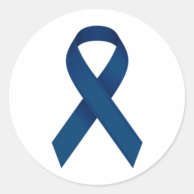 Sticker Rond Ruban bleu (Devant)
