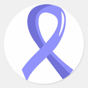 Sticker Rond Ruban bleu-clair 3 de cancer de la prostate