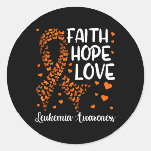 Sticker Rond Ruban cancer du sang Foi Espoir Amour Leucémie Sen