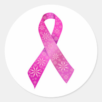 Sticker Rond Ruban Cancer du sein