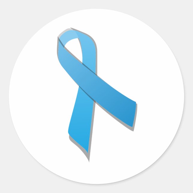 Sticker Rond ruban de conscience bleu clair (Devant)