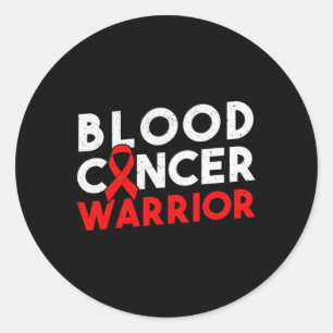 Sticker Rond Ruban de guerrier contre le cancer du sang 2