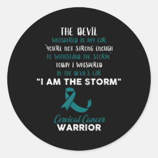 Sticker Rond Ruban de lutte contre le cancer du col utérin
