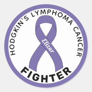 Sticker Rond Ruban de lutte contre le cancer du lymphome de Hod