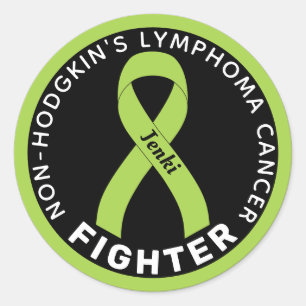Sticker Rond Ruban de lutte contre le cancer du lymphome non ho