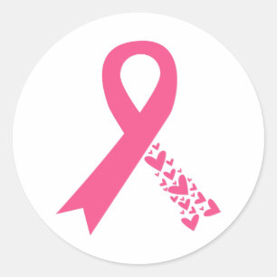 Sticker Rond Ruban de sensibilisation au cancer