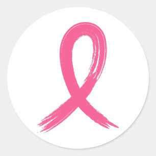 Sticker Rond Ruban de sensibilisation au cancer