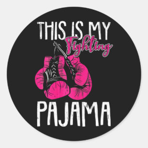 Sticker Rond Ruban de sensibilisation au cancer du sein de mon