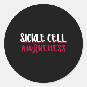Sticker Rond Ruban de sensibilisation aux cellules de faucille