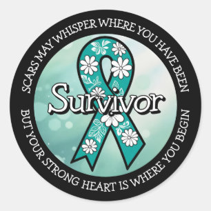 Sticker Rond Ruban de sensibilisation sarcoidose de Survivor SA