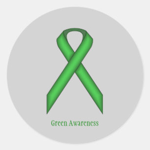 Sticker Rond Ruban Green Standard par Kenneth Yoncich
