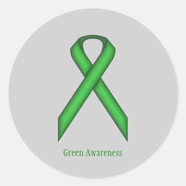 Sticker Rond Ruban Green Standard par Kenneth Yoncich (Devant)