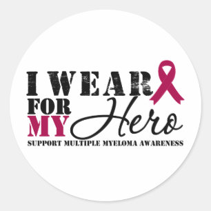 Sticker Rond Ruban Hero Myeloma Multiple