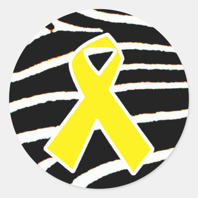 Sticker Rond Ruban jaune (Devant)