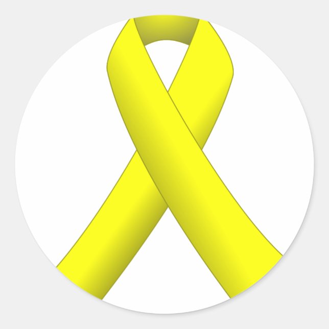 Sticker Rond Ruban jaune (Devant)