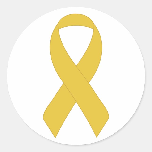 Sticker Rond Ruban jaune simple (Devant)