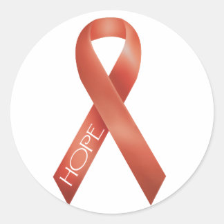 Sticker Rond Ruban orange