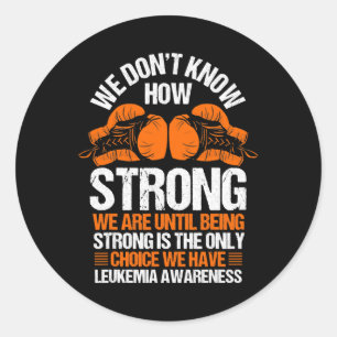 Sticker Rond Ruban orange cancer du sang sensibilisation à la l