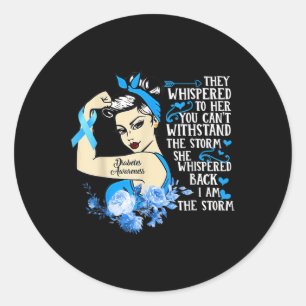 Sticker Rond Ruban Pour Fille Dur Je Suis Les Lauréats Du Diabè