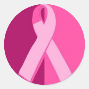 Sticker Rond Ruban rose