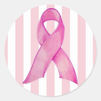 Sticker Rond Ruban rose