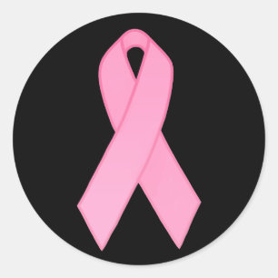 Sticker Rond Ruban rose
