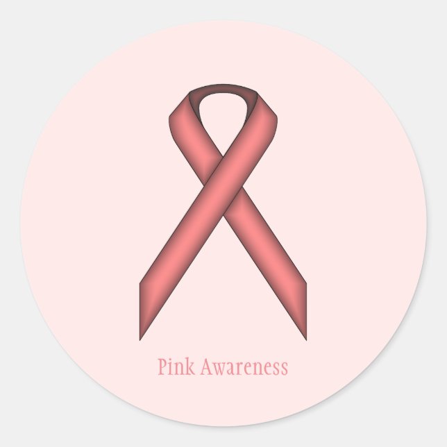 Sticker Rond Ruban rose standard par Kenneth Yoncich (Devant)