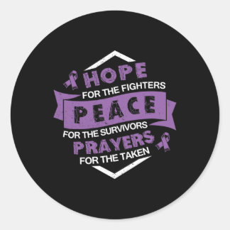 Sticker Rond Ruban S de sensibilisation au cancer pancréatique