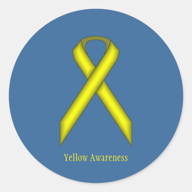 Sticker Rond Ruban standard jaune par Kenneth Yoncich (Devant)