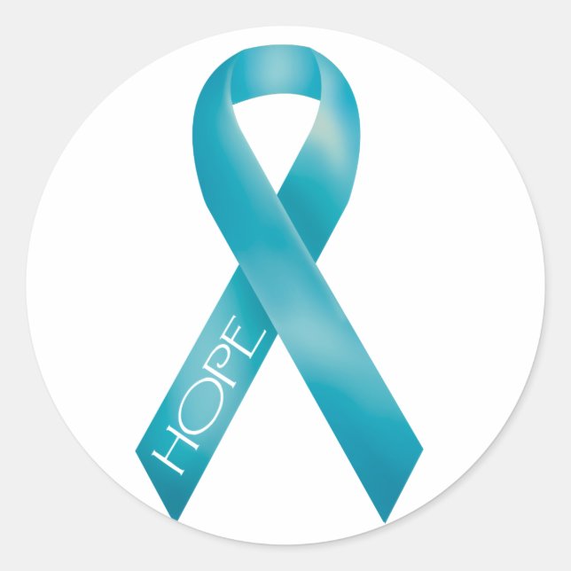 Sticker Rond Ruban turquoise (Devant)