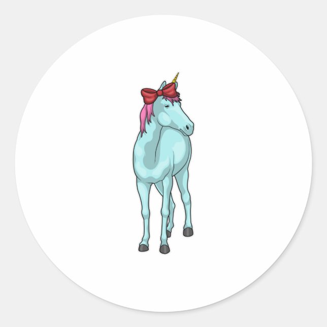 Sticker Rond Ruban Unicorn (Devant)