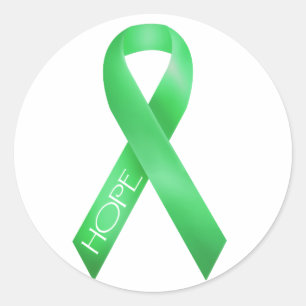 Sticker Rond Ruban vert